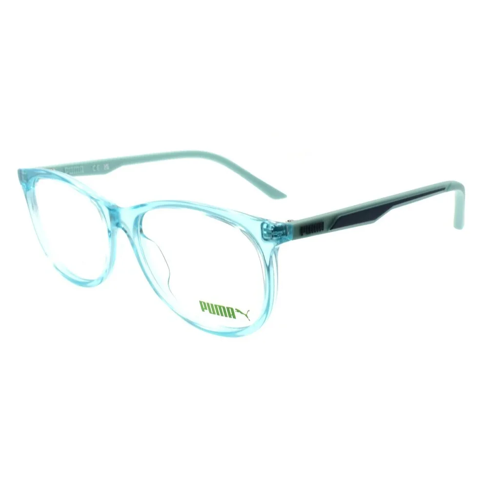 PUMA PU0390O 004 Eyeglasses Frames 56-16-140 Light Blue